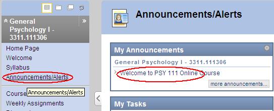 days are displayed. Two ways to view an announcement Click on the Title of an announcement to see the details.