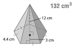 square pyramid. Label the units.