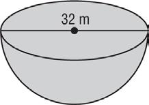 sphere: area of great circle 29.8 m 2 Find the volume of each sphere or hemisphere.