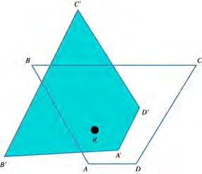 Formulate" " " Center a protractor on point R, and mark a point 60 counterclockwise " " " " from point A.