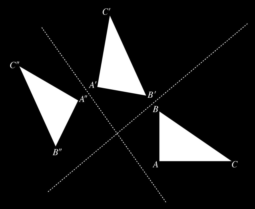5.5 - Compositions Reflecting an Image Across Two Intersecting Lines Suppose that a shape such as the one shown in Figure 5.