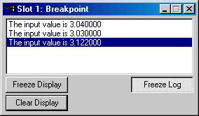 8 PROGRAMMING BREAKPOINTS AND TRACEPOINTS We want to display the breakpoint information in a particular format. That format is contained in the Format string (myformat).