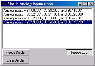 8 PROGRAMMING BREAKPOINTS AND TRACEPOINTS Click Freeze Display to stop the trace window from updating.