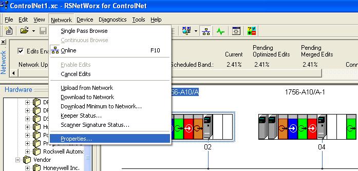 Control distributed I/O over a ControlNet network.