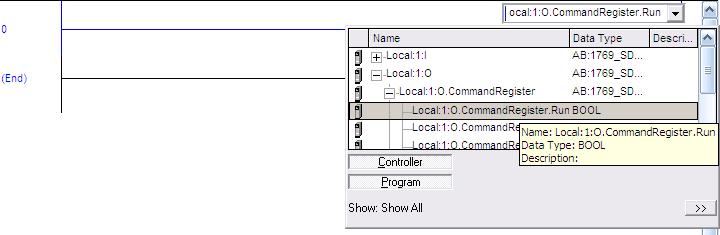 CONTROL DEVICES VIA D_NET Writing a simple program in Rslogix 5000.