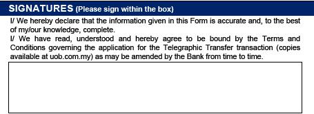8 Section 5 - INTERMEDIARY BANK'S DETAILS 8.1 Input fields will only be displayed when user clicks on the blank box - Optional - Intermediary Bank Details. 8.2 Please refer to item 7-Beneficiary Bank's Details for customer's interation with the fields.