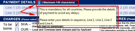 System prompts error message when user tries to print form FOR IBG ONLY -BENEFICIARY ID CHECK User selects by ticking on the required box.