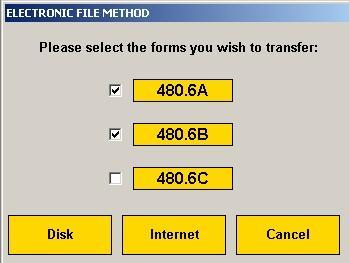 You may select either one, all or a combination of the forms. To continue with the electronic transfer, select: o 3.