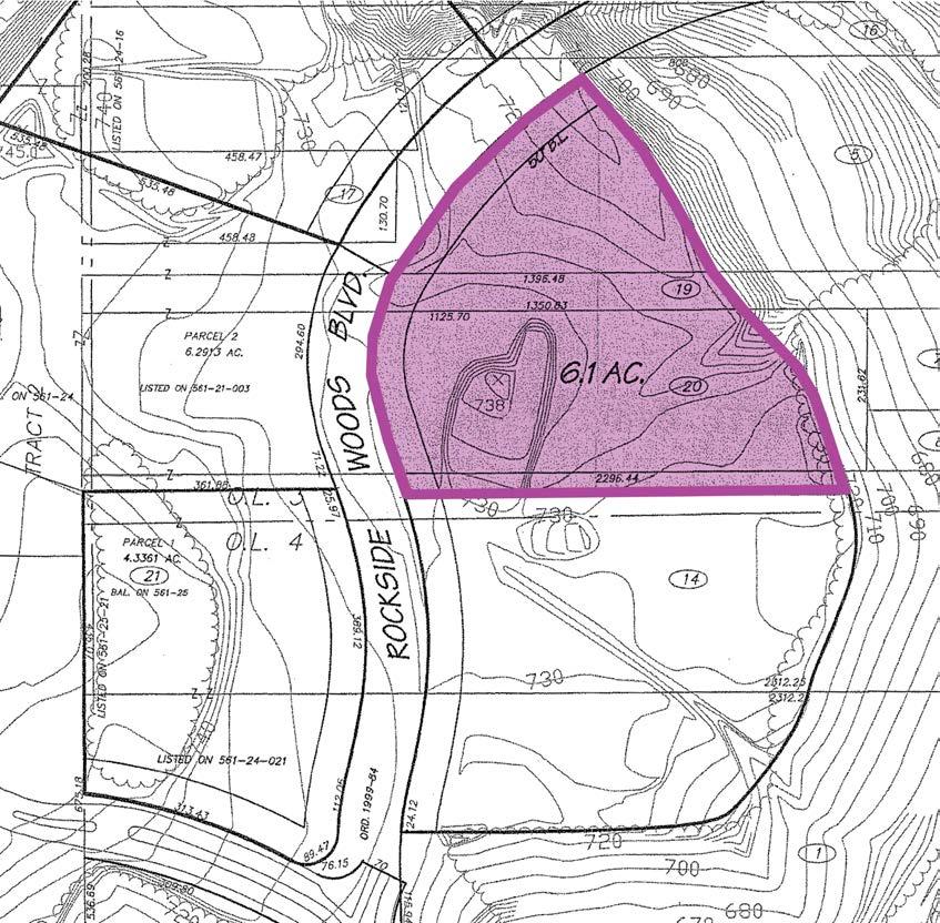 #2 Rockside Woods Blvd. Interior North Available off Rockside Woods Blvd. is 35 acres in a park like setting with (2) two sites each with around 6.0 buildable acres.