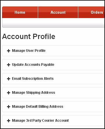 Account Profile Chapter Account Profile The account profile allows you to manage user information, shipping address,