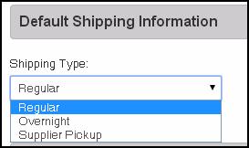 Shipping Type After selecting a Shipping Address, you can now proceed with selecting the Type of Shipping