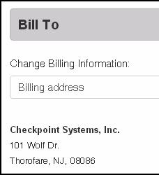 Billing Address After selecting a shipping address and shipping type, you can now proceed with the billing information.