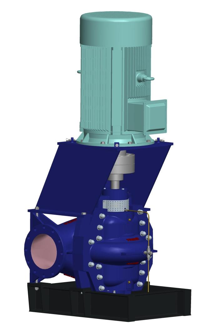DSV type Single stage,vertical Axially split case double suction pump High efficiency and low pulsation Wind performance range with up to 280m head Stable service