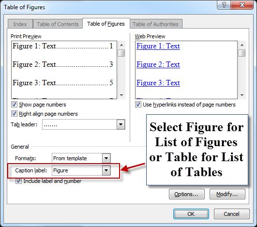In the references tab, click Insert Table of Figures. 3.