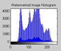 Figure 5 shows watermarked image and also histogram for the watermarked image. These images have been tested by using three techniques which are LSB, DCT and DWT.
