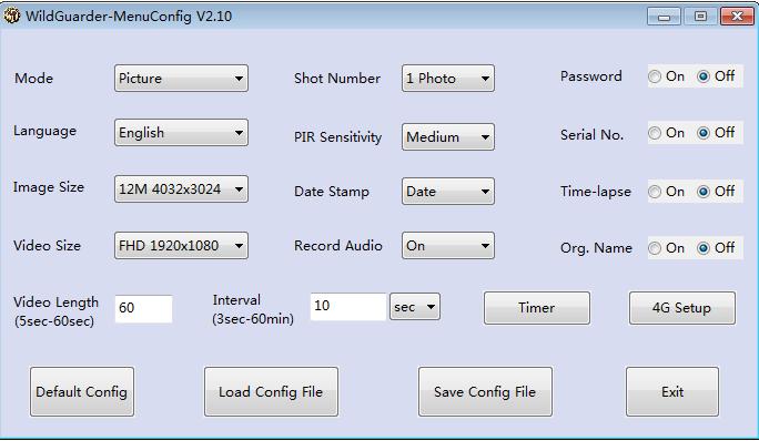 S. Save config file after finishing setting, then click the save config file to save the data to your SD card. There will be Cleaninmenu.cfg file in your SD card.
