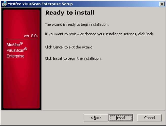 8. Click Install to start