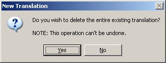 3. Click the Apply button. This dialog box is displayed. 4. Click No.