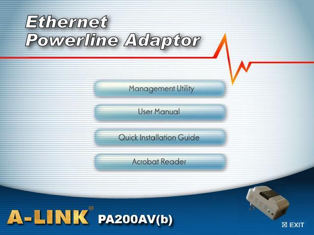 Chapter 3 Installing Management Utility Please verify that no other Ethernet Powerline Adaptor or any Encryption Management Utilities are installed before installing the provided software.