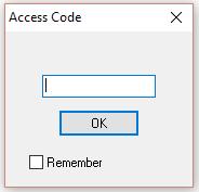 5. Click Read [F7]. Module firmware version a) Enter the access code (default 1234) when prompted and click OK. Note: Click Remember if you want the software to remember your access code.