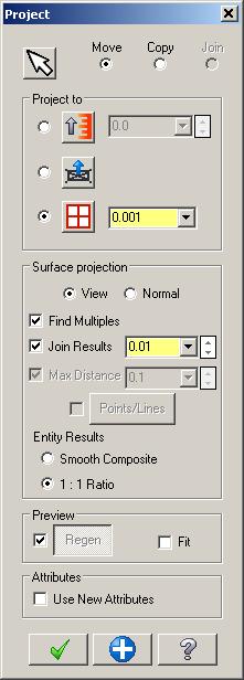 In the Select All dialog box Check red check box, Fig. 37 click OK. Step 5. Click End Selection (ENTER). Step 6. In Project dialog box: Select Move Fig.