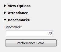Total Points Possible - Check or uncheck the box to show or hide the Total Points Possible column. Benchmark - Check or uncheck the box to show or hide the Benchmark column.