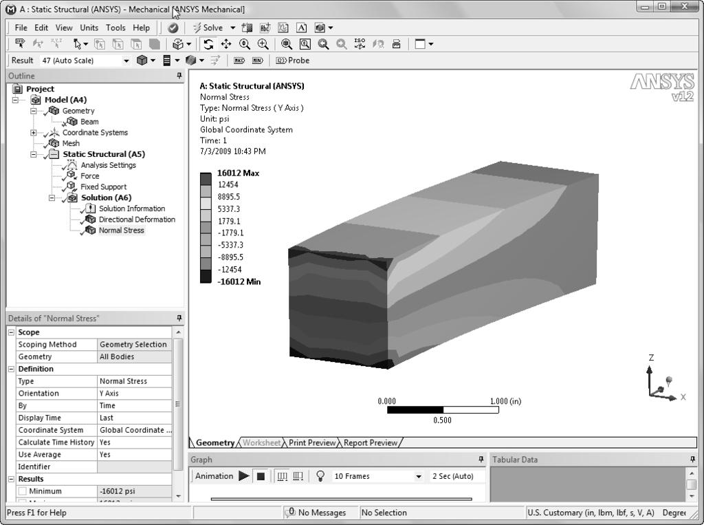 Introduction to Finite Element Simulation 6-13 Step 12 (continued) Enlarge the displayed results area.