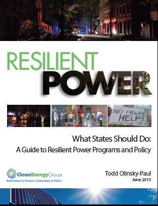 CEG State Resilient Power Handbook The first comprehensive look at the emerging resilient power movement in the Northeast