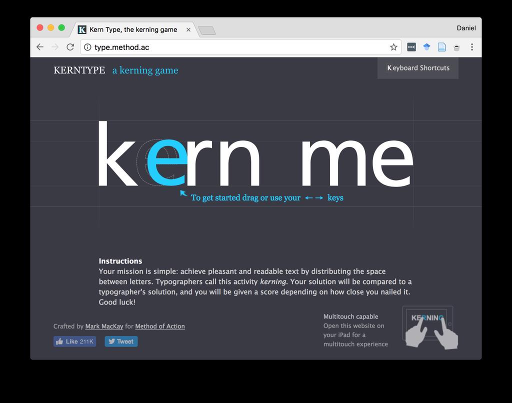 Kerning Game - http://type.