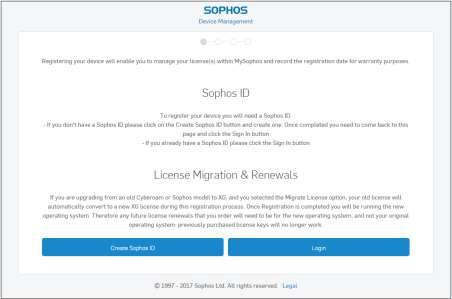 You will be redirected to the MySophos portal website. If you already have a MySophos Complete the registration process.