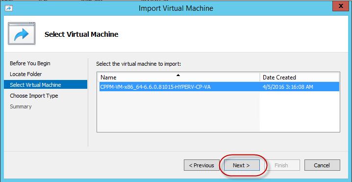 5. In the Choose Import Type step, select Copy the virtual machine.