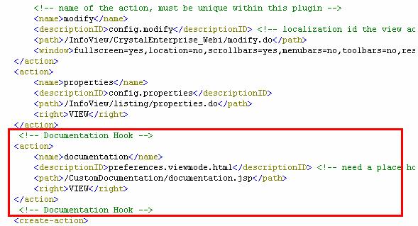 Code Walkthrough CrystalEnterprise.Webi.xml This file is the webi configuration file. I have added a hook into this file so that I can navigate to the document function easily.