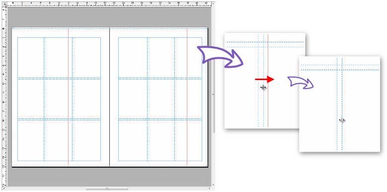 8 of 10 09/11/2011 19:08 In Normal page view, drag the row and column guides onto the ruler guides as you work on each page. You ll need to zoom in quite a lot to achieve precise guide placement.