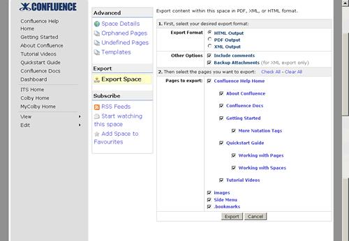 Page Families Pages in Confluence are organized into a hierarchy of parent and child pages. Pages in such a hierarchy are called a 'page family'.