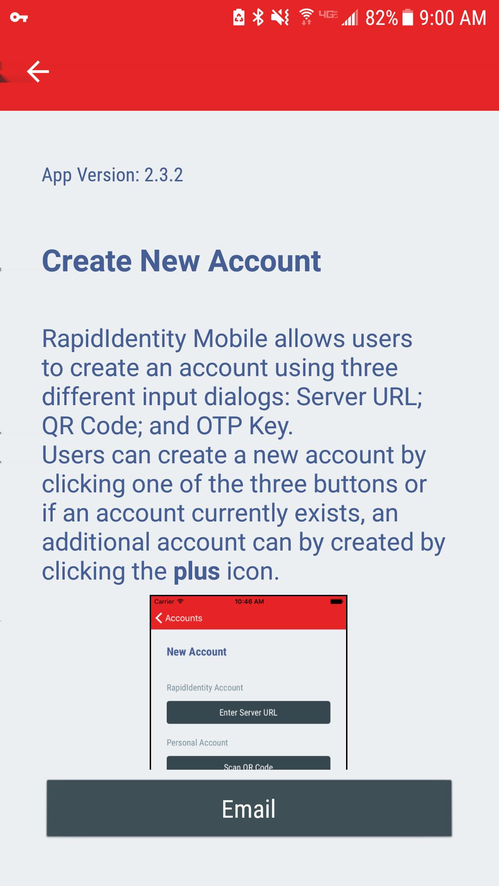 RapidIdentity Server accounts can be synchronized with the RapidIdentity Mobile app by clicking Resync.
