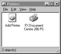 Operation with Windows NT 4.0 14. Confirm that the printer has been added in the Printers window. This completes installation of the printer driver. Remove the CD-ROM from the drive.