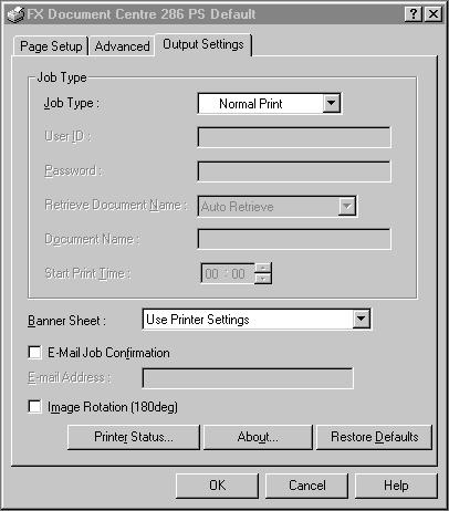 Operation with Windows NT 4.0 Display Message - Display paper supply messages on the control panel. Printing is impossible until paper is supplied.