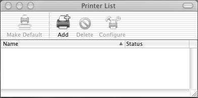 The printer driver controls the printer functions based on the information in the PPD file. As an example, this section describes how to add a printer on a Mac OS X v10.2.4. 1.