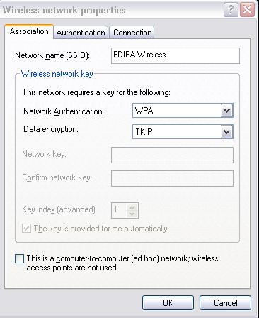 Note: The SSID field is case-sensitive, so enter it exactly as