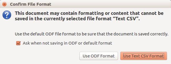 and E-mailing for more information. Saving in other spreadsheet formats If you need to exchange files with users who are unable to receive spreadsheet files in Open Document Format (ODF) (*.