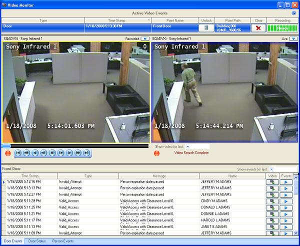 See live and recorded video simultaneously from one of the sixteen linked cameras 2. Control video playback via VCR-like controls 3.
