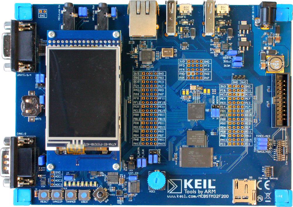 Keil starter kit for STM32F2 series microcontrollers (STM32F207IG MCU) Data brief Features The Keil MDK-Lite development tools: µvision 4 IDE/Debugger for application programming and debugging ARM