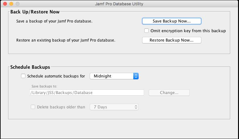Open the Jamf Pro database utility. 5.