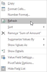 Below you can find the two-dimensional pivot table. Update Pivot Table Any changes you make to the data set are not automatically picked up by the pivot table.