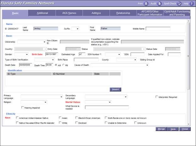 Basic tab on Person Management Person Management The Person Management page has been modified to streamline business processes and ensure duplicate data entry continues to be reduced.