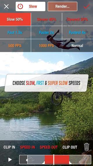 SlowPro allows you to record footage in high frame rates and then play it back in super slow