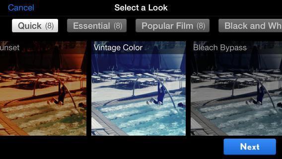 6. MOVIE LOOKS HD Another great app for color correction is Movie Looks HD. This app is created by Red Giant who are experts in the field of color correction for professional videographers.