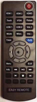 8) Press power button on remote control.