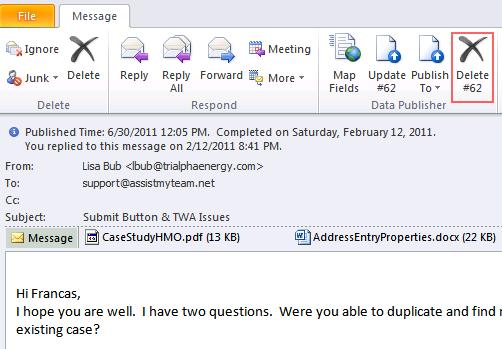 Personal DataPublisher 21 Allow removal of published SharePoint list item via Outlook - When this option is enabled, you can remove the published list item in SharePoint from the corresponding