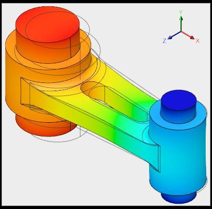 Static Stress Analysis Determine stresses and displacements in a connecting rod assembly.
